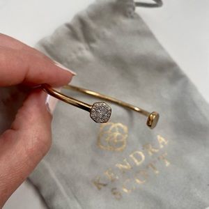 Kendra Scott Fine Jewelry Davis 18k Gold Vermeil Cuff Bracelet In White Diamond